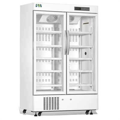 R600a 656 Liter doppelte Tür-Apotheken-Kühlschrank-mit LED-Innenlicht