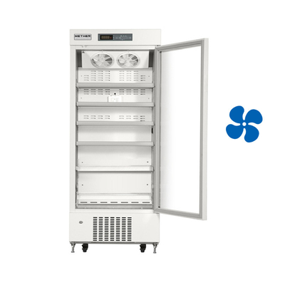 Mikroprozessor-Temperaturregler Medizinischer Apothekenkühlschrank mit beheizter Glastür 416L