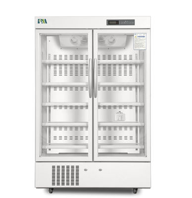 2-8 Grad-doppelte Glastür-biomedizinischer Apotheken-Grad-Kühlschrank mit LED-Innenlicht