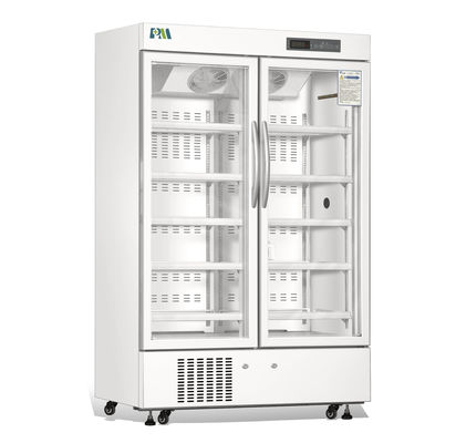 2-8 Grad-doppelte Glastür-biomedizinischer Apotheken-Grad-Kühlschrank mit LED-Innenlicht