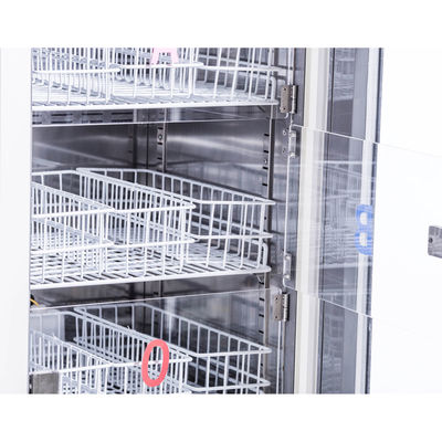 Blutbank-Kühlschränke 208L PROMED aufrechte medizinische mit Heizungsschaumglas-Tür Selbst-Frost