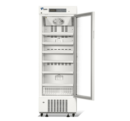 2 bis 8 Grad-einzelne Glastür-Apotheken-medizinischer Kühlschrank für kälteerzeugende 315 Impfliter