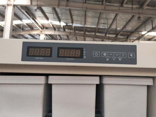 528 Liter Kapazitäts-Senkrechte, dietiefes biomedizinisches Impfgefrierschrank-Kühlschrank-Kabinett mit doppelten unabhängigen Kammern stehen