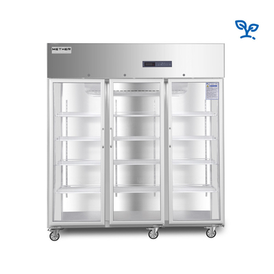 Erhitzender Glasapotheken-medizinischer Kühlschrank des tür-Edelstahl-304 benutzt im Krankenhaus-Labor
