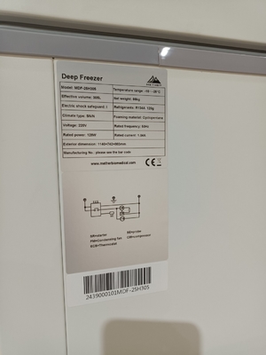 MDF-40H305 -40℃ Biomedizinische Truhentiefkühltruhe 305L Medizinische Kryo-Gefriertruhe