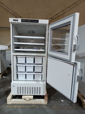 -40 °C Medizinischer Tiefkühlschrank | Biomedizinischer Doppelkammertiefkühlschrank für Labor- und klinische Lagerung (528L)