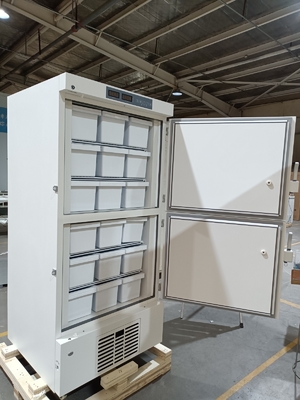 -40 °C Medizinischer Tiefkühlschrank | Biomedizinischer Doppelkammertiefkühlschrank für Labor- und klinische Lagerung (528L)