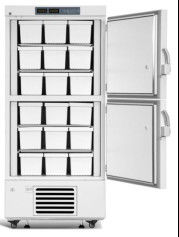 528 Liter Kapazitäts-Senkrechte, dietiefes biomedizinisches Impfgefrierschrank-Kühlschrank-Kabinett mit doppelten unabhängigen Kammern stehen